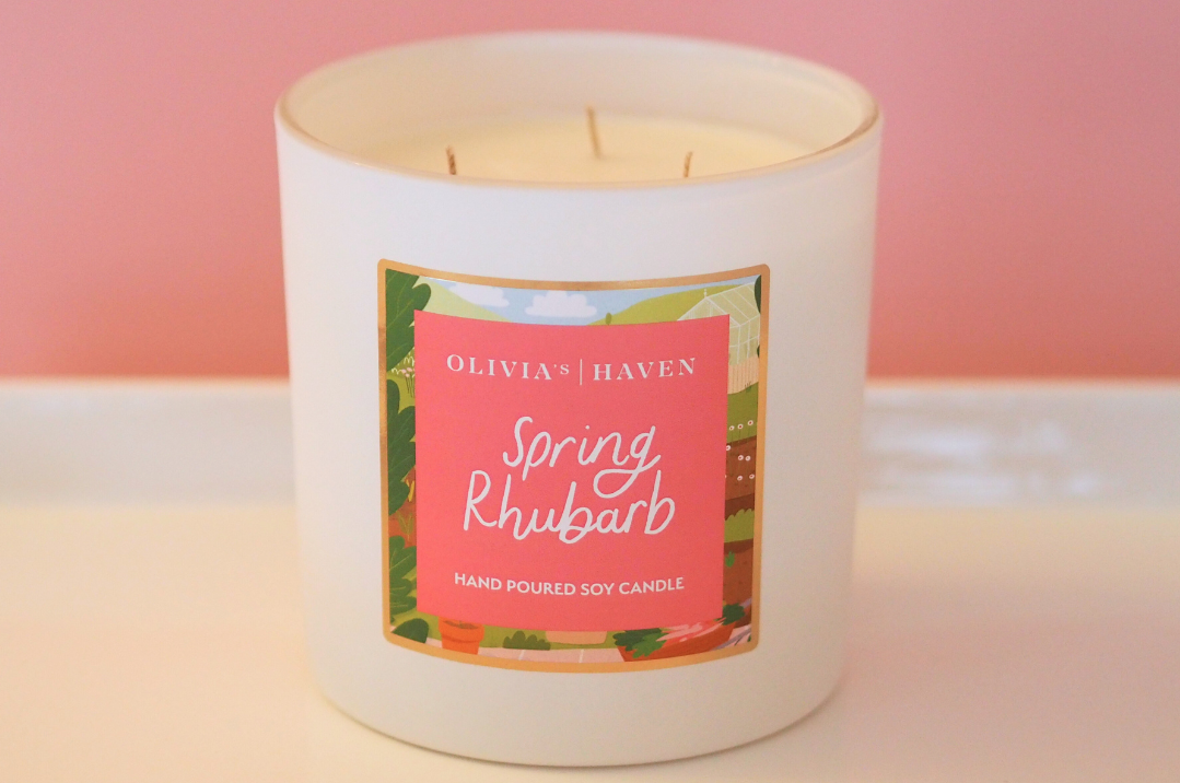 Spring Rhubarb - 3 Wick - Soy Candle