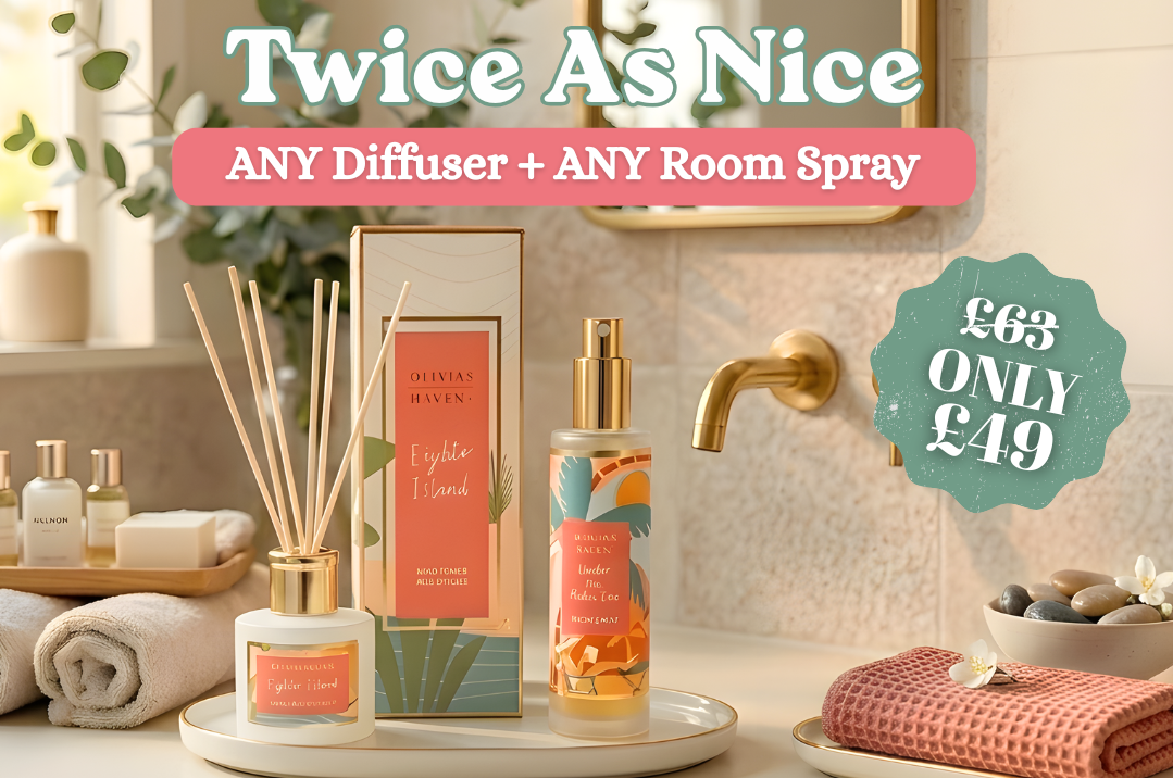 Twice As Nice - ANY Diffuser + ANY Room Spray for £49 (SAVE £14)