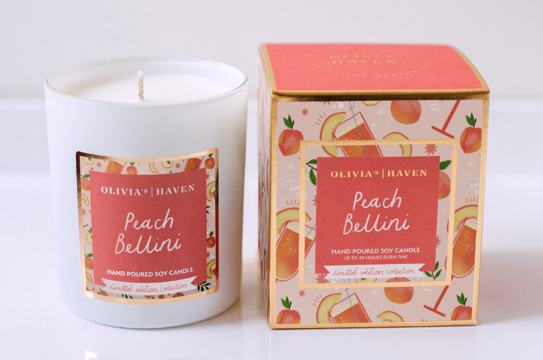 Limited Edition - Peach Bellini - Soy Candle