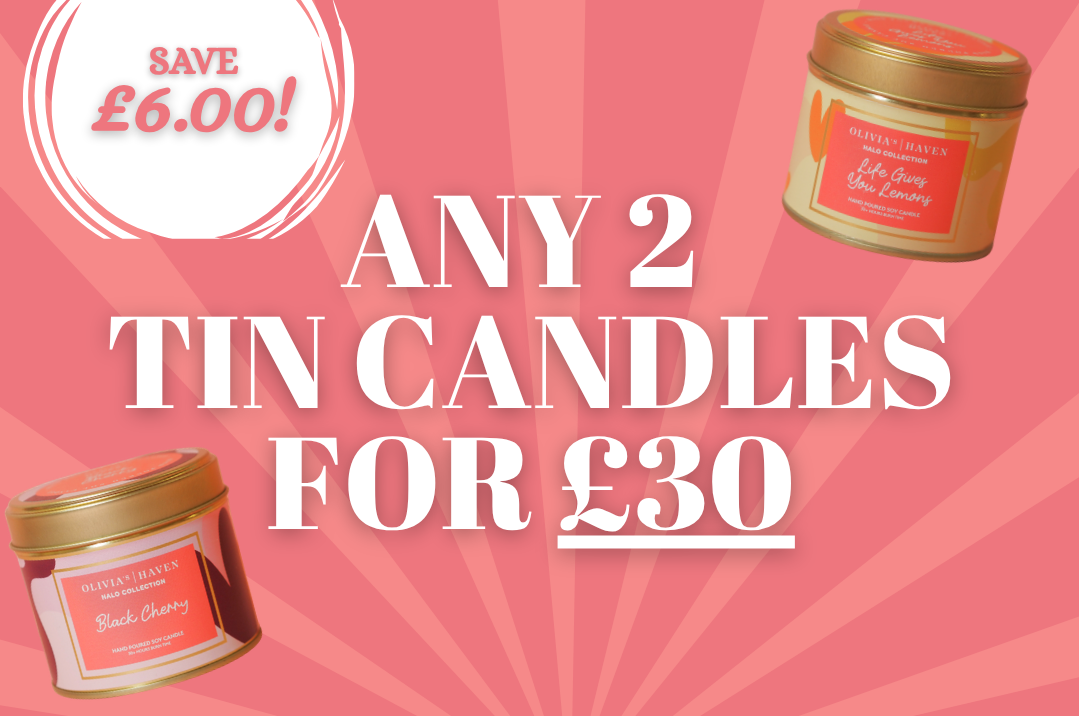 Any 2 Tin Candles for £30