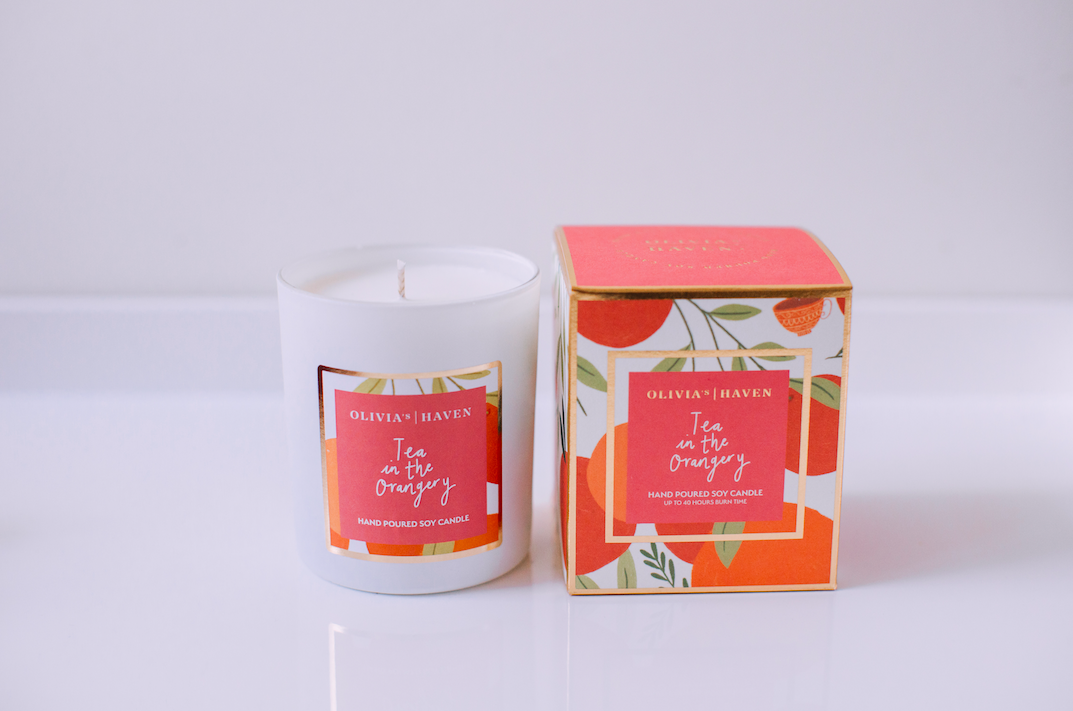 Tea In The Orangery Soy Candle Hand Poured in Northern Ireland | Olivia's Haven Luxury Fragrance