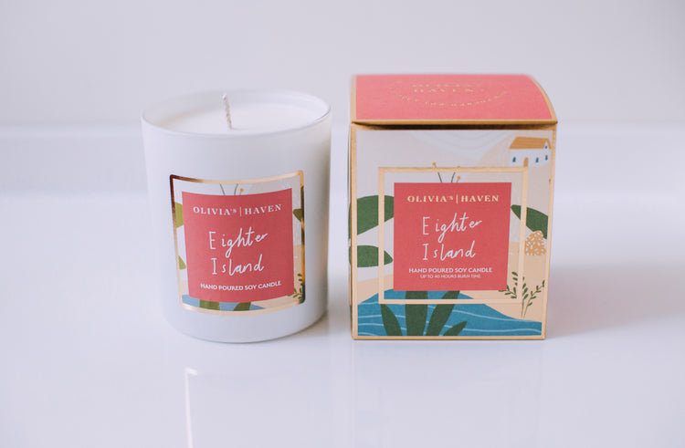 Eighter Island Soy Candle | Olivia's Haven Luxury Home Fragrance