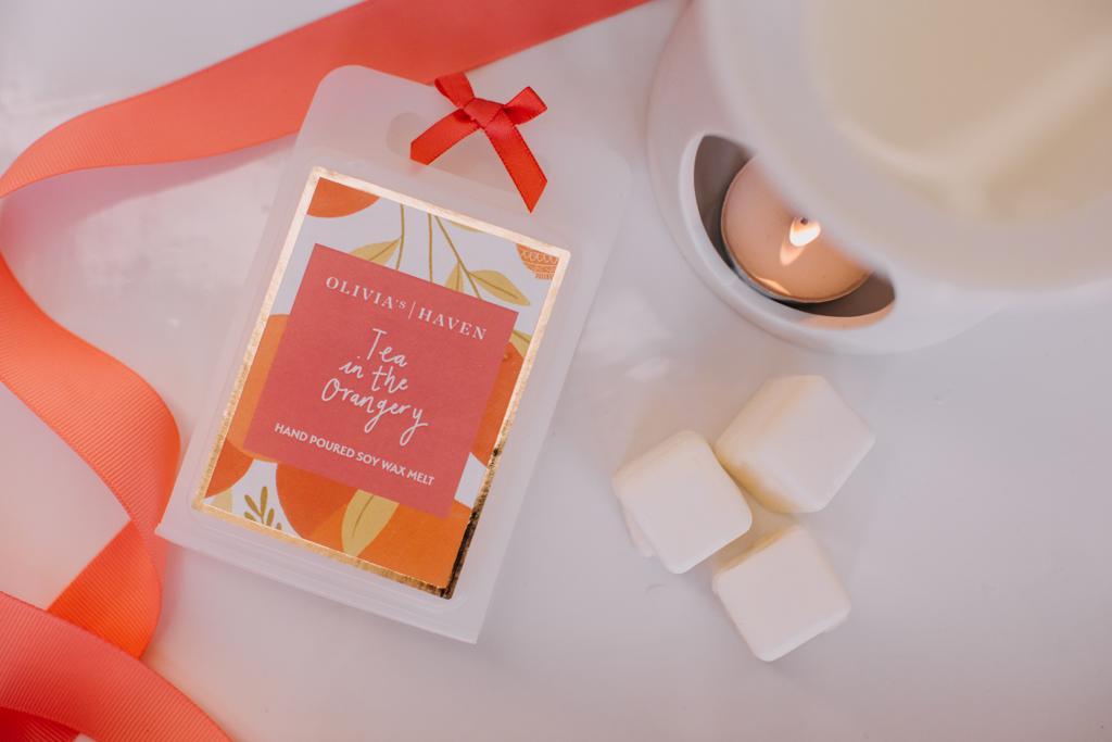 Tea In The Orangery Wax Melts Hand Poured in Northern Ireland | Olivia's Haven Luxury Fragrance